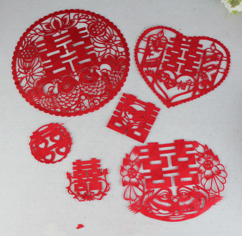 结婚用品 婚礼用品 红喜字贴 红色 双鱼 剪纸套喜窗花喜字贴 结婚用品 婚礼用品 红喜字贴 红色 双鱼 剪纸套喜窗花喜字贴