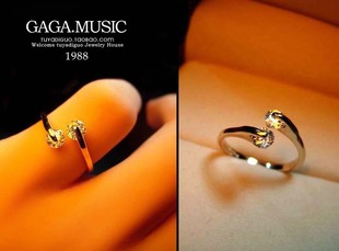  特价 复古水晶戒指 经典仿真钻戒 2钻小尾戒 韩国外贸首饰品 女款