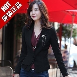 追逐唯美 春装新款2012女装 韩版气质大码长袖短外套休闲小西装