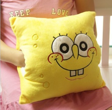 海绵宝宝暖手捂抱枕午睡枕靠垫...