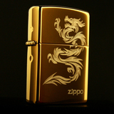 包邮 2012款 正品 zippo 打火机 芝宝正版金冰 龙腾四海 免费刻字