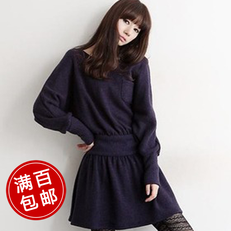 收腰显瘦羊毛针织百搭...