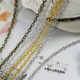  天野DIY饰品材料 金属链条批发|流苏配件★2mm细十字链★ 1元1米