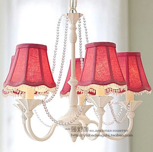 红蓝绿玫红粉红水紫吊灯灯罩 麻布儿童灯罩吊灯灯罩客厅卧室灯罩