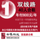 电信网通100m共享40人合租世导双线空间高速稳定年付低至800元