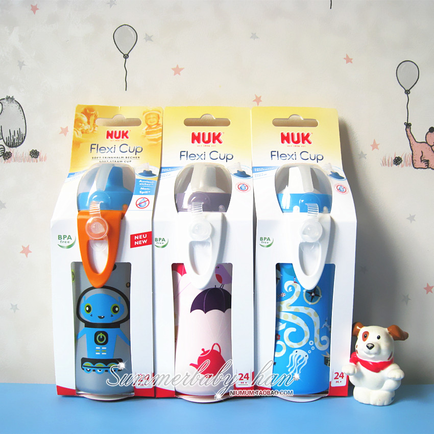 现货★德国 NUK 新防漏 硅胶吸管杯 不含BPA 300ml在类目 尿片/洗护/喂哺/推车床, 水杯/餐具/研磨/附件, 水壶中 - 来自Buy2taobao.com提供专业的淘宝代购服务