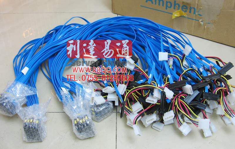 AMPHENOL 安费诺 1对4sas数据线 1to4 SAS数据线支持sas sata