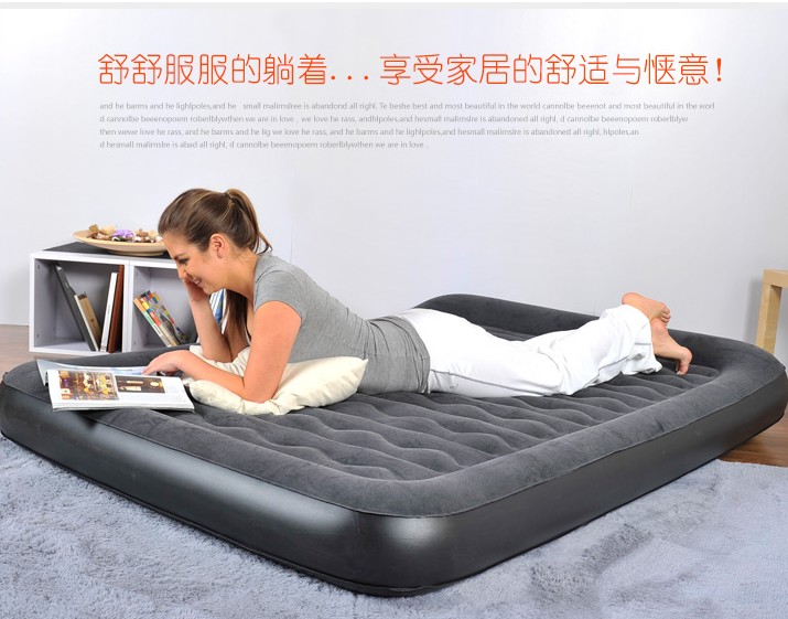 Double New products Built-in pillow Camp Inflatable mattress Flocking Moire Double waterproof Inflatable bedin the Residential furniture , Beds , Inflatable category - from Buy2taobao.com to provide professional Taobao agent buy service