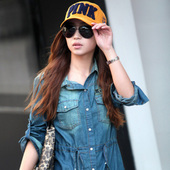 Spring models summer hat Korean fashion embroidered baseball cap female Korean tidal couple cap Men tide