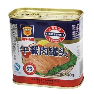  梅林 午餐肉罐头 340g/罐 梅林红烧肉 培根肉 汉堡肉