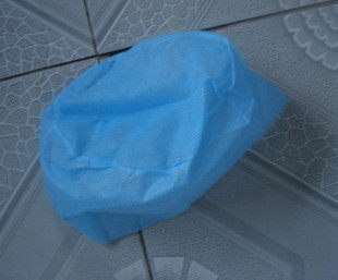一次性使用防护帽 蓝色无纺布医用帽子 无菌手术帽子