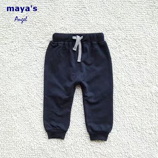  maya's-欧版男童春秋装裤子-儿童全棉卫裤运动长裤宝宝两用开裆裤