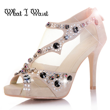 2012新款裸色高跟女鞋检察官镂空水晶鞋防水台鱼嘴鞋罗马公主凉鞋