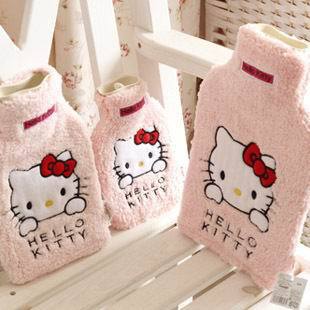 毛绒冲水热水袋 暖水袋 暖手宝套装可拆洗...