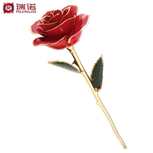 情人节礼物瑞诺 2012创意 送女生 24K镀金天然鲜玫瑰花 永不凋谢