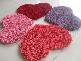 Tapis Coeur on Tapis Paillasson 50   60cm Chenille En Forme De Coeur Tampon Peut