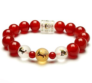  易安居开光玛瑙三合寅午戌四神手链八卦寅午戌朱雀手链官方加强版