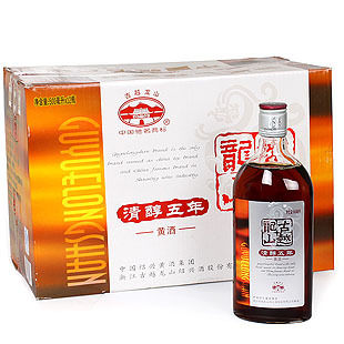  绍兴黄酒 古越龙山 清醇五年黄酒 500ml