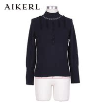 AIKERL艾可儿品牌正品欧美秋冬 修身长袖高领百搭针织衫上衣