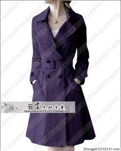 <span class=H>2010</span>秋时尚特大码修身长款加大女装*F519特大号时尚风衣\春秋风衣