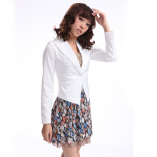 2012春装新款女装 专柜正品OL必备白色气质短外套小西装休闲西服