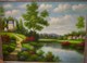 《郊外风景》雅源原创油画点彩风景