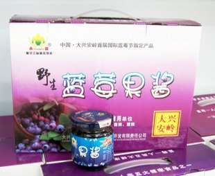  黑龙江大兴安岭特产 零食果酱 野生蓝莓果酱礼盒 1080g 超级装
