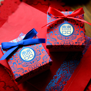 喜糖盒 中国风中式喜糖包装 传统红色 创意婚礼