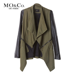 MO&amp;Co. 摩安珂 M113DUT10翻领可拆卸中长款风衣