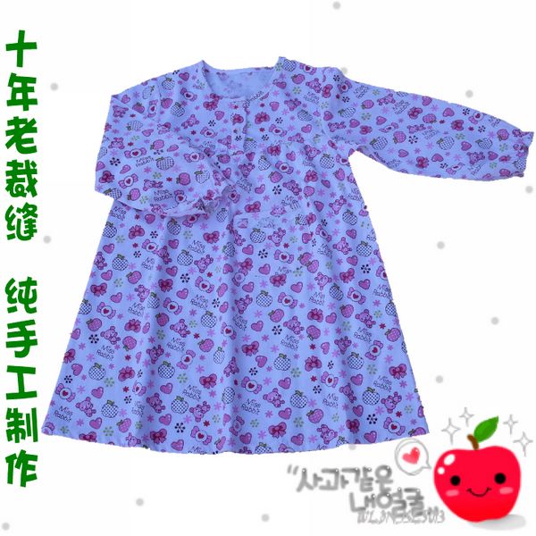 【漂亮屋】全棉棉布宝宝睡裙/长袖睡裙 儿童睡裙 纯手工在类目 童装/婴儿装/亲子装, 儿童家居服, 家居服上装中 - 来自Buy2taobao.com提供专业的淘宝代购服务