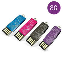 必恩威PNY 双子盘 8G 8GB U盘旋转优盘 金属外壳 正品行货