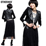 七格格othermix 春季女装新品 黑色长袖西装 12J40052