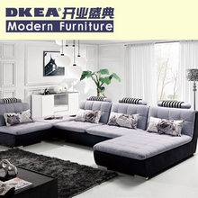 DKEA家具 休闲沙发 客厅转角 布艺沙发组合 高档绒布 现货特价