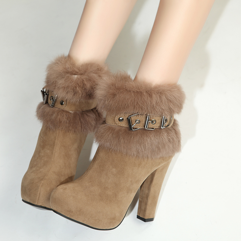 女鞋粗跟高跟鞋...