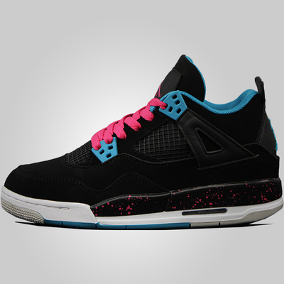 上下架计划:Nike Air Jordan IV GS乔丹四代AJ4南海岸黑粉篮球女鞋487724-019