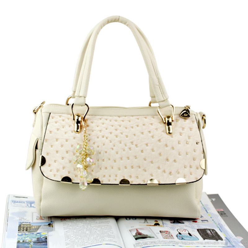 韩版撞色单肩包...