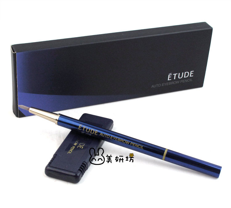 【五皇冠】Etude/爱丽自动旋转蓝盒眉笔多色 送3支笔芯 附真假图