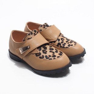  童装 女童 秋装新款 儿童PU皮鞋豹纹时尚公主鞋单鞋学生鞋