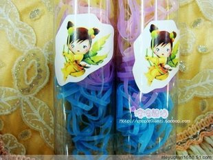  满包邮 扎辩皮筋 皮圈 儿童发饰 宝宝扎发皮绳发圈 筒装40-60根