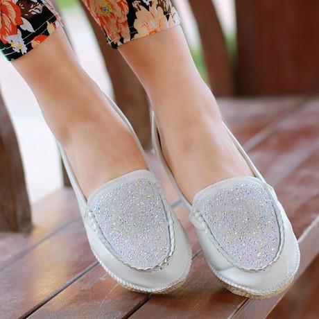 女士瓢鞋平底2014新款 韩版潮夏季白色豆豆鞋