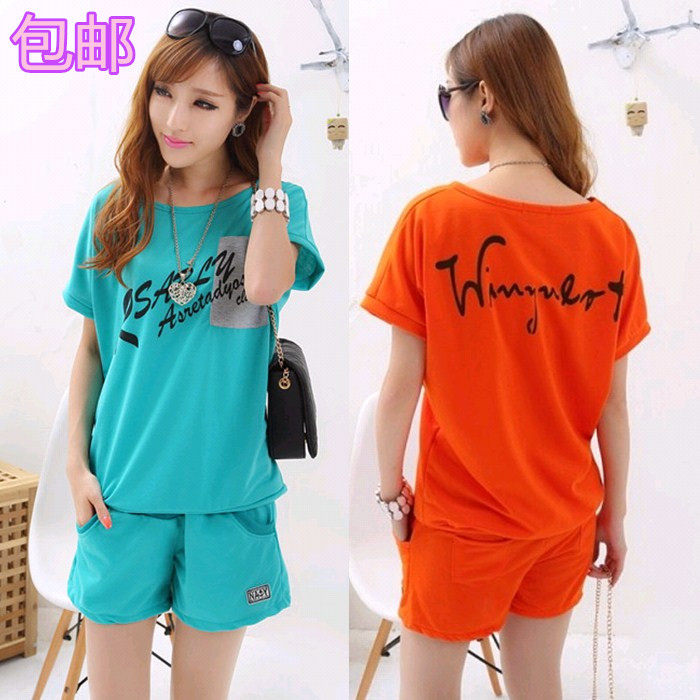 夏大码纯棉套装短袖2014新款韩版<em>托腹短裤</em>宽