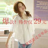 皇冠品质！冠军单品！新款韩国热卖大蝙蝠袖甜美公主雪纺衫