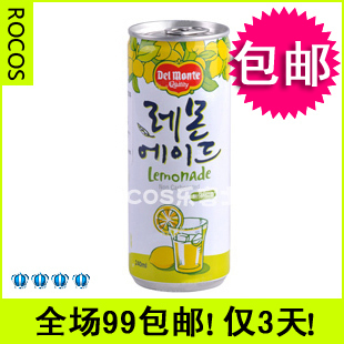  B12D韩国进口饮料 乐天德门特(柠檬汁)饮料 240ml 听装【300】