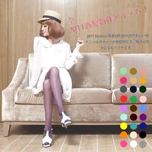 2012kiEsMe日系高品质炫彩防勾超薄透明连裤袜彩色丝袜打底袜
