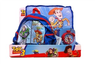  原单玩具总动员3 巴斯光年 闹钟 背包 枕头 三件套装 新年礼物