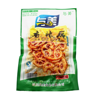  正宗四川特产 新休闲一族 素食小吃 与美 香辣藕70g/袋