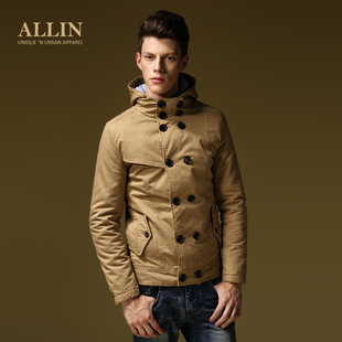  ALLIN 冬装新品 男装棉衣外套 多纽扣设计男士外套WT2880