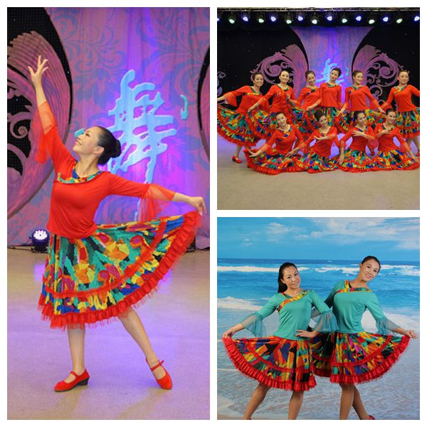 杨艺广场舞服装 王梅 兰草莞儿 新款 爱在思金拉措 66015 86015