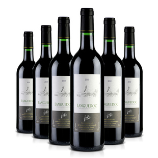  【酒美】法国进口红酒 地中海风情·朗格多克干红葡萄酒6支装