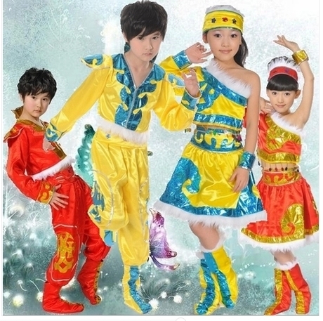 六一少儿演出服儿童民族表演服蒙族男孩舞蹈服